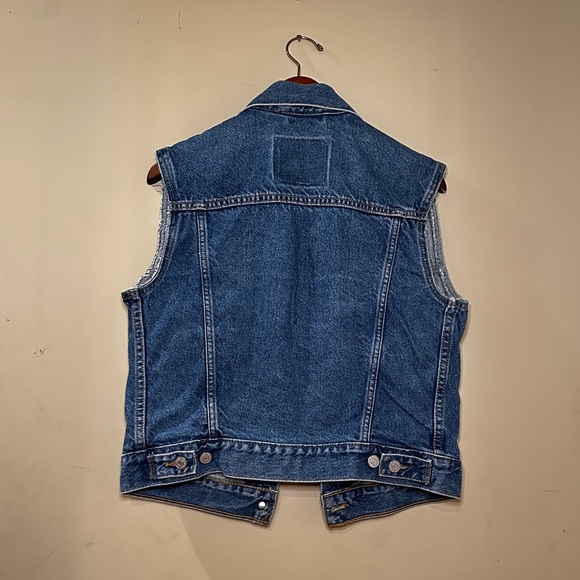 Vintage Levi Strauss & Co Trucker Vest; Size Small - Picture 3 of 3